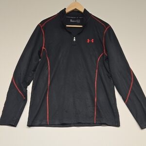 Under Armour Black Quarter Zip with Red Details